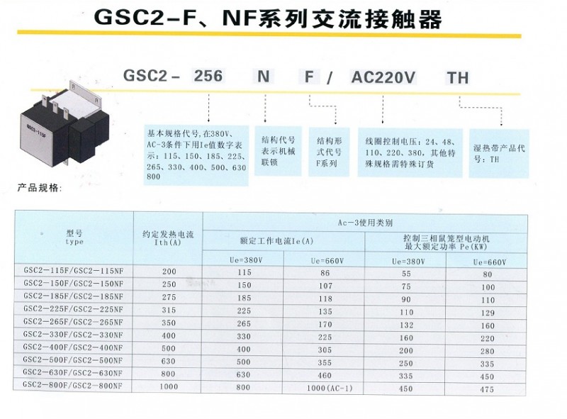 GSC2-NF系列交流接觸器
