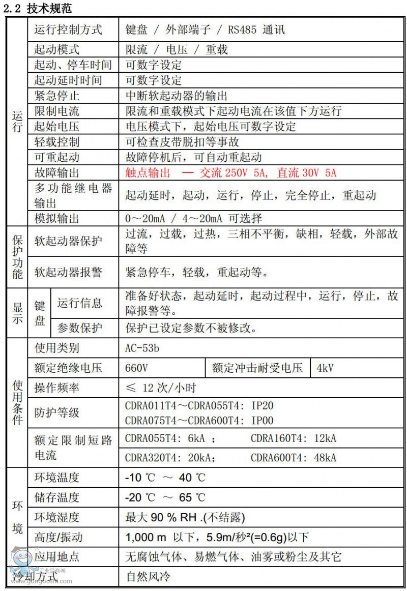 德力西CDRA軟啟動