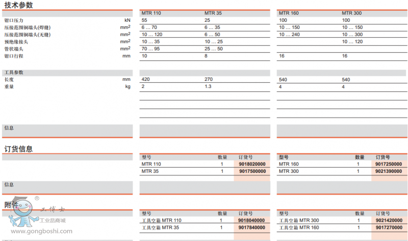 MTR 35-MTR 110&MTR 160-MTR 300���g��ӆ؛��Ϣ
