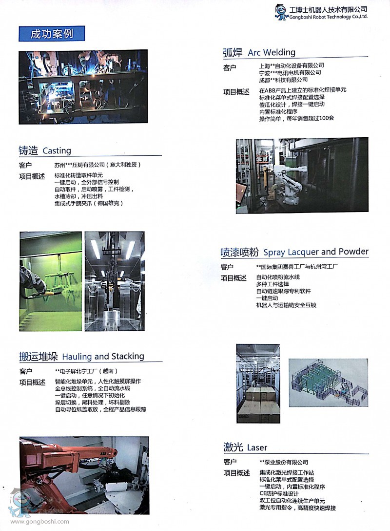 工博士機器人客戶案例