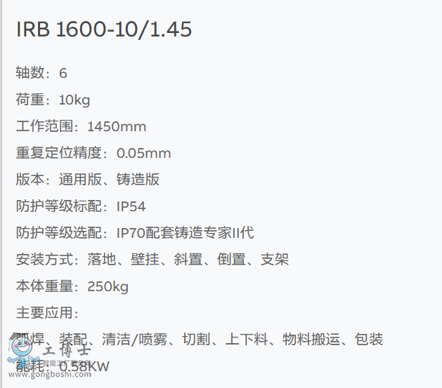 ABB�C����IRB 1600-10��1.45