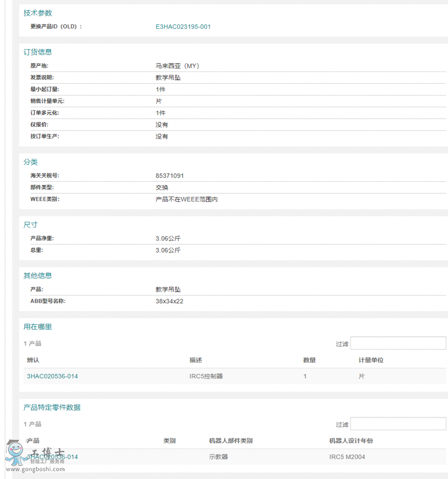 abb�C(j��)����ʾ����  E3HAC028357-001����(sh��)