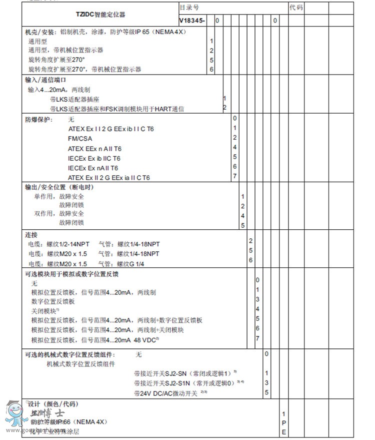 ABB智能定位器TZIDC